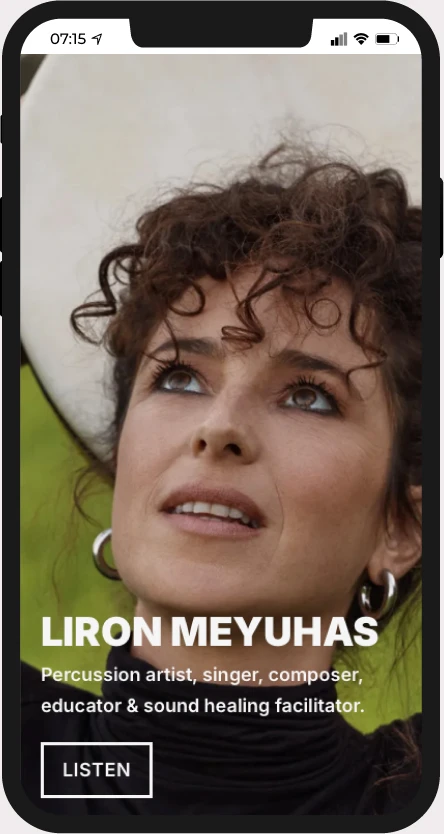 תצוגת אתר של לירון מיוחס במובייל