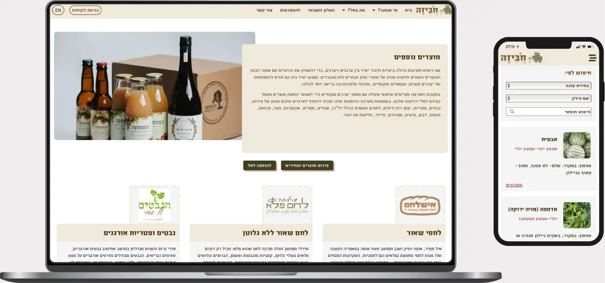 תצוגת אתר של חוות ח'ביזה