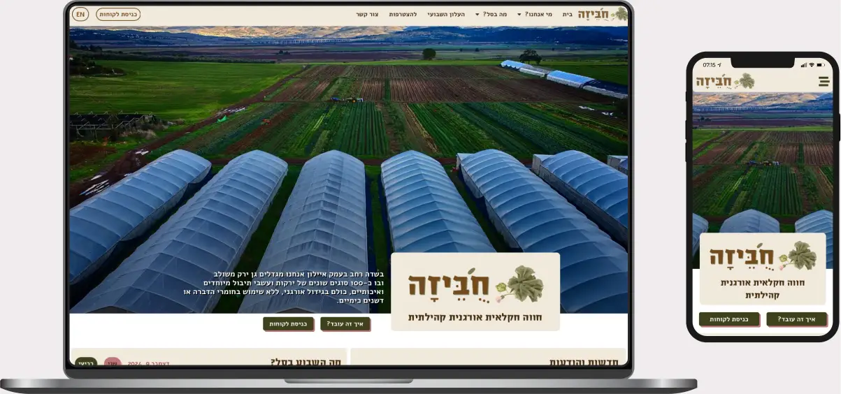 תצוגת אתר של חוות ח'ביזה